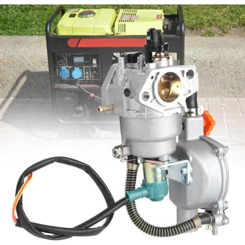 4.5-5.5KW Aluminum Dual Fuel Carburetor Fit For GX390 188F Manual Choke Accessories Garden Supplies