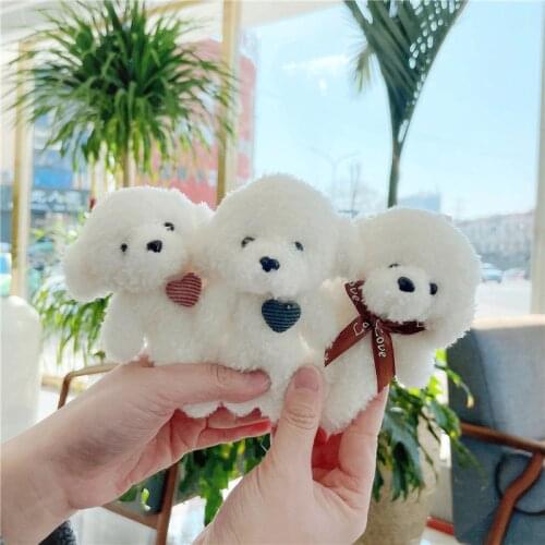 Cute blush bear puppy love dog pendant Keychain car Decorate good quality baby toy soft Soothing doll christmas funny gift