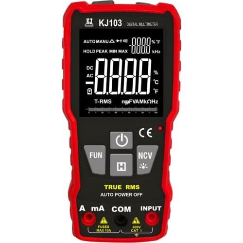 Multimeter 2000 Counts Digital Multimeter with DC AC Voltmeter and Ohm Volt Amp Tester ; Measures Voltage, Current, Live