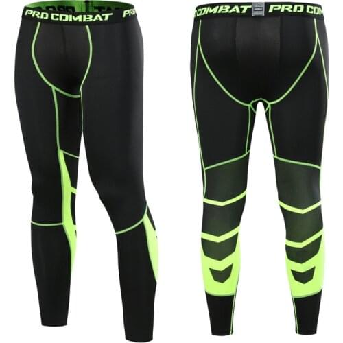 Men Fitness Running Tights High Elastic Compression Sports Leggings Quick Dry Ankle Length Pants Jogging Leggings Gym Pants
