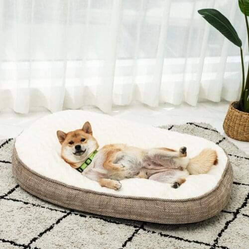 Soft Pet Dog Sleeper Sofa Bed Winter Warm Corduroy Material Rest House Lounger Pets Mat Nest For Large dog Washable Cover