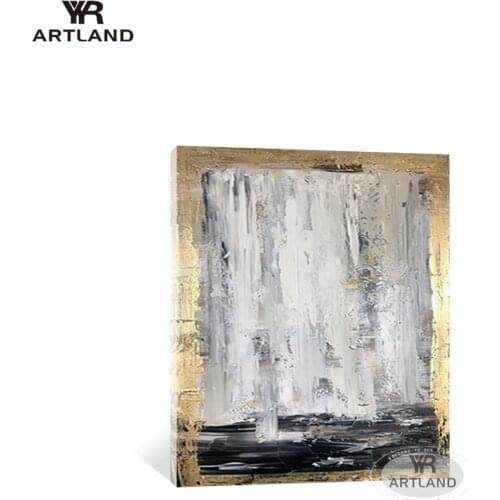 Unframed Nordic design gold foil wall posters for home Handmade oil painting on canvas wall art picture for living room bedroom