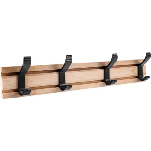 Nordic Style Bedroom Coat Rack Clothes Hanger Hooks Closet Wooden Hat Racks Coat Hanger Wall Hook Multi-Function Storage Hook St
