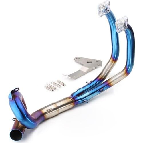 Full Exhaust System Link Pipes 304 Stainless Steel 51mm For Yamaha 2014-2018 XSR700 FZ07 MT MT07 Slip on
