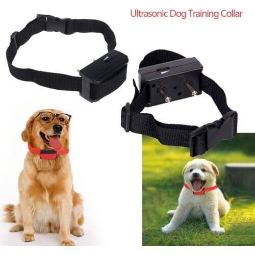 50Pcs/lot Adjustable Pet Training Collar Ultrasonic Dog Bark Stop Anti Barking Control Collar Device For Small Medium Large Dogs