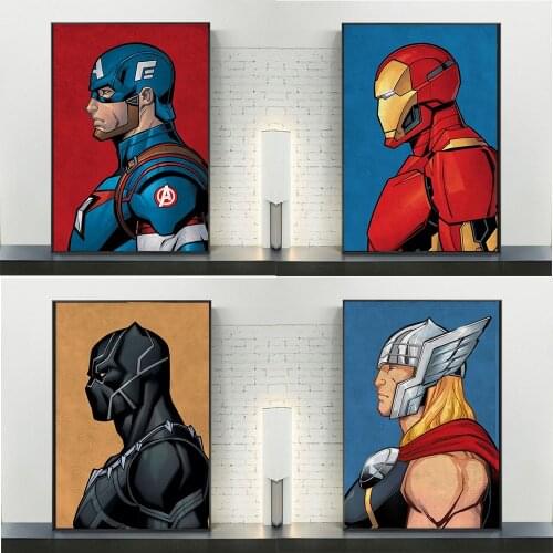 Marvel Portraits Captain America Canvas Paintings on the Wall Art Posters and Prints Iron Man Decorative Picture For Living Room