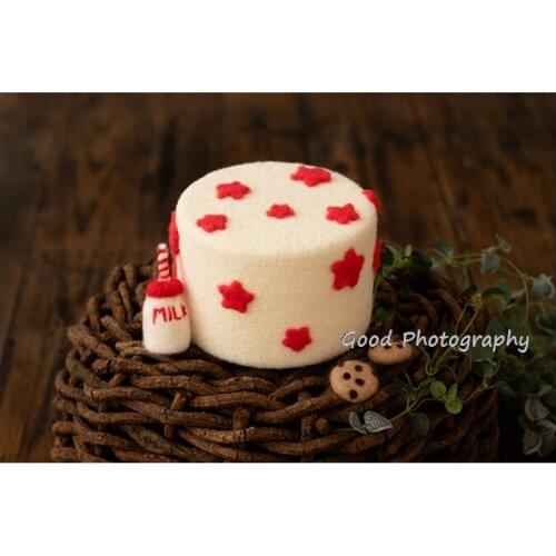 Colorful cake wool felt texture line as decorative modeling accessories props baby newborn photography 15*11cm