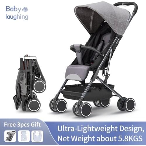 Ultralight Baby Stroller Foldable and Portable Pushchair Sit Recumbent Two-way Baby Carriage Free Shipping