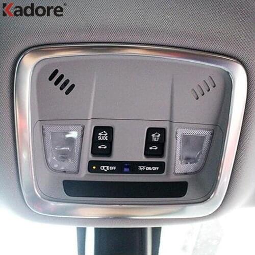 For Chevrolet Malibu 2016 2017 2018 Stainless Steel Reading Light Trim Cover Front Reading Lamp Frame Sticker Car Accessories