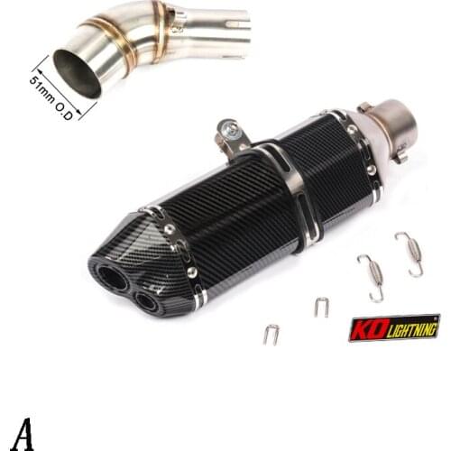 Slip On Motorcycle Exhaust Mid Connect Tube And Vent Pipe Stainless Steel Exhaust System For Yamaha R25 R3 All Years