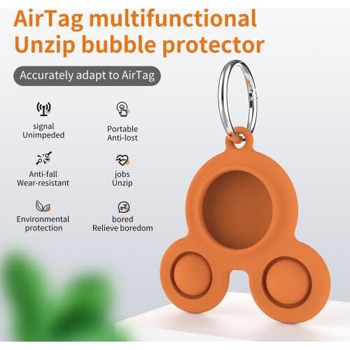 For Apple Airtags Liquid Silicone Protective Sleeve For Apple Locator Tracker Anti-lost Device Keychain Protective Sleeve Hot