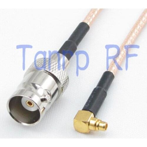 10pcs 6in MMCX male right angle to BNC female jack RF adapter connector 15CM Pigtail coaxial jumper cable RG316 extension cable