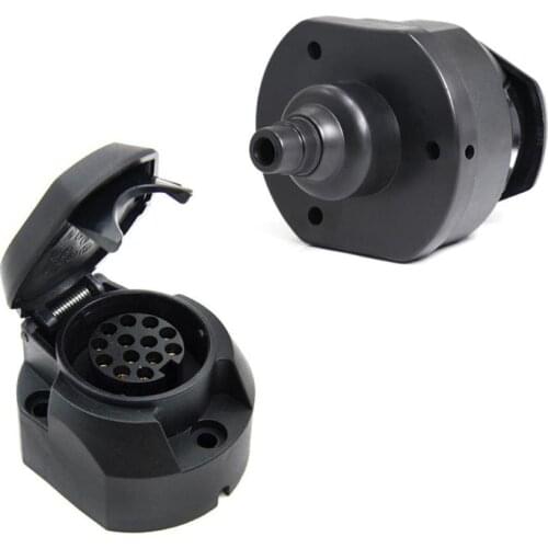 13 Pin Plastic Euro Socket Trailer Plug Van Towbar Towing Light Connector Adapter Caravan Socket Plug Auto Car Accessories