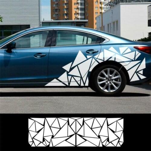 200x60cm White Car SUV Truck Decoration Stickers Triangle Vinyl Decal Car Styling DIY Decoration Accessories