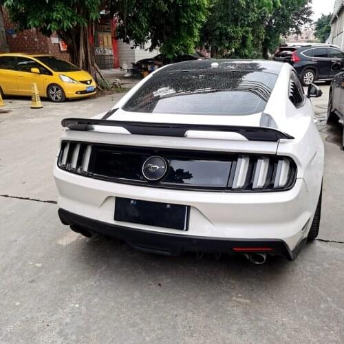 2015-2020 carbon Fiber Look / High-quality ABS material Spoiler for Ford Mustang Coupe GT V8 V6 Coupe GT500 Two levels Spoiler