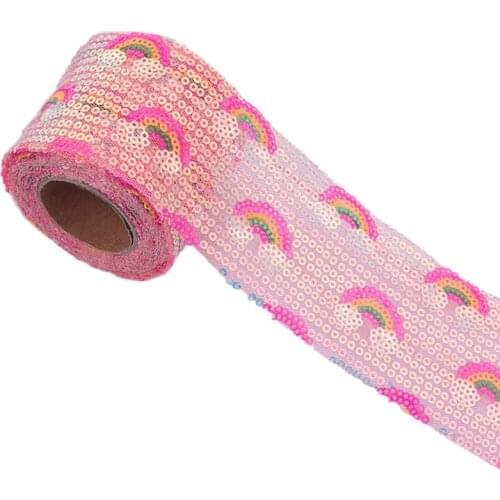 6XDA Mesh Embroidered Piece Glossy Piece DIY Handmade Bowknot Hair Ornament Tulle Party Decorations Sequin Tulle Roll