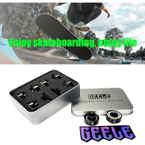 8pcs Premium Skateboard Bearings, Pro Longboard Bearings, 608, ABEC-11 Double Shields Wheel Bearing Replacement Spinners