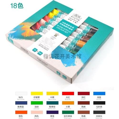 Winsor Newton Fine Acrylic Color Set 18 Colors Paints Artist Professional