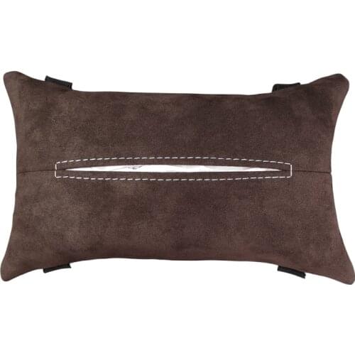 Car Alcantara Material Tissue Box Towel Sets Car Sun Visor Tissue Box Holder Auto Interior Storage Decoration