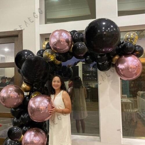 Big Rose Gold Foil Helium Balloon Garland Arch Kit Black Gold Confetti Baloon Adult Kids Birthday Party Decoration Wedding Decor