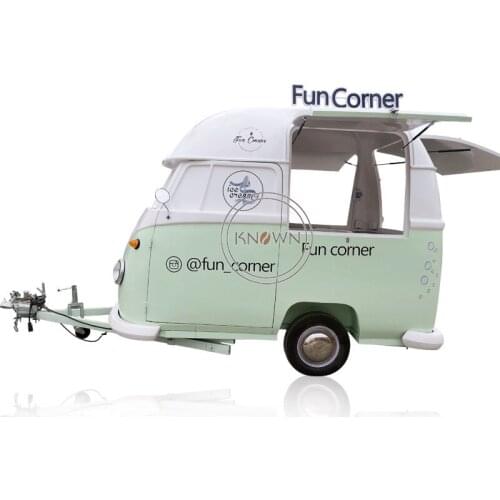 Towable Mobile Ice Cream Truck Catering Van Snack Food Cart Street Kitchen Food Cart Support Customization