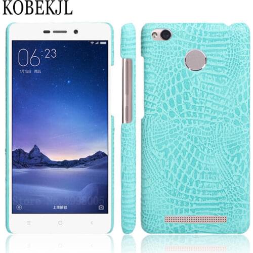 For Xiaomi Redmi 3s Case Xiaomi Redmi 3s Crocodile texture PU Leather Hard Back Cover Phone Case For Xiaomi Redmi 3 Pro 3 S Case