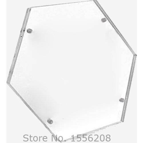 DIY 3+3mm Acrylic Clear Magnetic Photo Frame Hexagon Picture Frame Advertising Card Hold Home Decor Birthday Gift