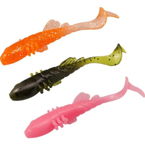 ESFISHING 2019 New Fishing Lures Slim Single Tail 70mm 2.5g 10pcs Soft Lure Leurre Souple Silicone Bait Carp Fishing PVA