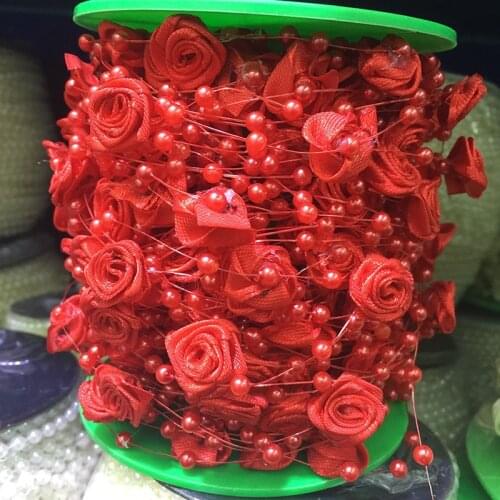 30 Meters/roll Fishing Line Artificial Pearls Beads Chain Garland Flowers Wedding Party Decoration