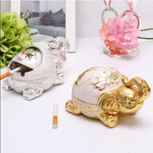 Creative Elephant metal cigar ashtray creative ashtray stussy cendrier home decoration accessori... lid AT039