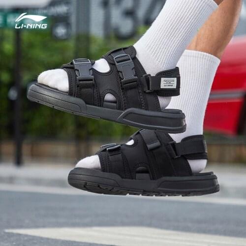 Li-Ning Men COCA Outdoor Aqua Shoes Breathable Wearable Beach LiNing Stylish Light Weight Sandals Sneakers AGLR019