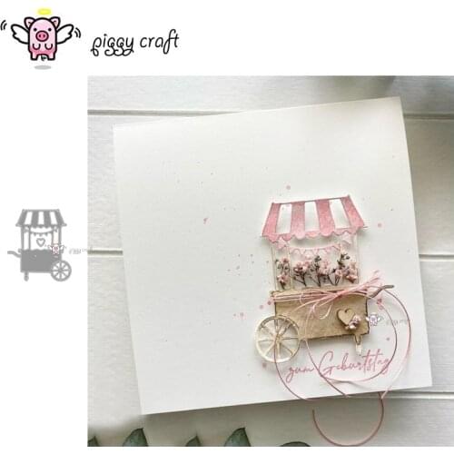 Piggy Craft metal cutting dies cut die mold Bunting caravan decoration Scrapbook paper craft knife mould blade punch stencils