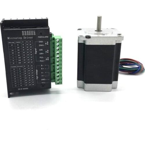 Nema23 57x56mm 3A 1.2Nm 172Oz-in 6.35mm 8mm 11mm Keyway Shaft 2PH 4 Wires Stepper Motor TB6600 Driver Kit for Printing machine