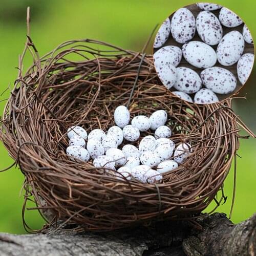 NEW Hot Sale Artificial Nest Or Eggs Fairy Garden Miniatures Gnomes Terrariums Resin Crafts Figurines For Home Decor Doll House