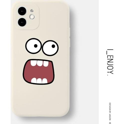 Official Original Soft Silicone Case for Apple iPhone 11 12 13 Pro MAX SE 2020 XR XS X 6 6s 7 8 Plus Shockproof Cute Phone Cover