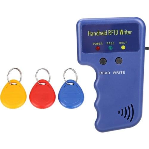 125KHz EM4100 RFID Copier Writer Duplicator Programmer Reader + T5577 EM4305 Rewritable ID Keyfobs Tags Cloner Card 5200 Handhel