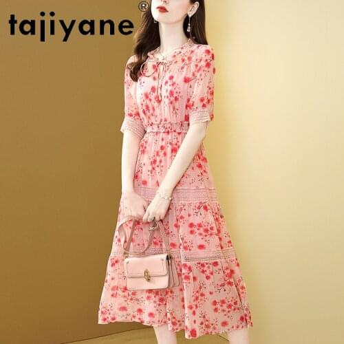 Dresses Silk Womens Women Summer Dress Elegant Woman Long Dress Real Silk Fashion Womenswear Vestido De Mujer TN2611