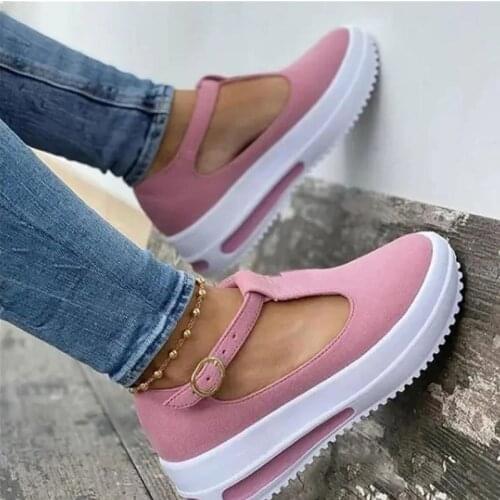 Women Shoes Summer Pumps Chunky Mid Heels Plus Size Breathable Mesh Sneaker Wedges Shoes Female Mujer Sapato Feminino