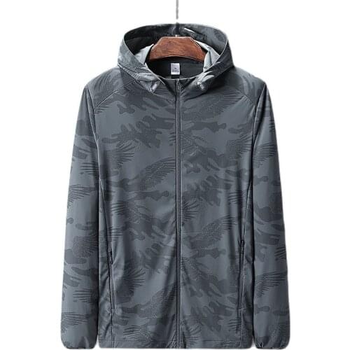 Men Waterproof Sun Protection Windbreakers Large Size 9xl 8xl 7xl 6xl 5xl Ultra-light Skin Coats Male Quick Dry Hooded Jackets