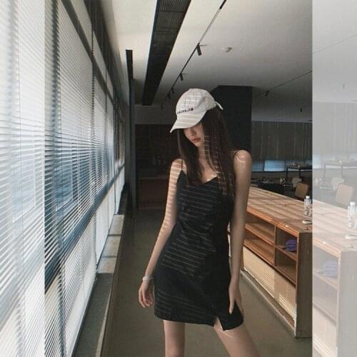 Suspender Skirt Summer New Female Black Suspender Skirt Temperament Goddess Fan Service Short Slim Dress