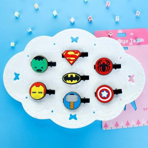 Hair Clip Marvel Superheroes Spiderman Iron Man Hulk Little Girl Clip Hair Accessories Duckbill Clip Baby Cute Fashion BB Clip
