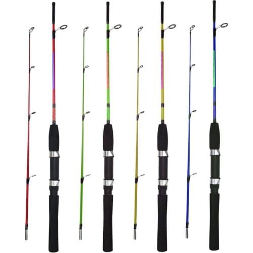 1.2M 1.5M Ice Fishing Rod Spinning Hand Lure Fishing Rod Portable EVA Handle Solid Rod With Fishing Reel Color Send Random