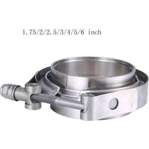 1.75/2/2.5/3/4/5/6 inch Stainless Steel V-band Clamp Male Female Exhaust Flange Stainless Steel Vband Clamps