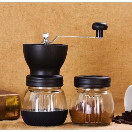 1PC Manual Ceramic Coffee Grinder Ceramic core Stainless Steel Burr grinder Kitchen DIY Mini Manual Hand Coffee Grinder ENO 003