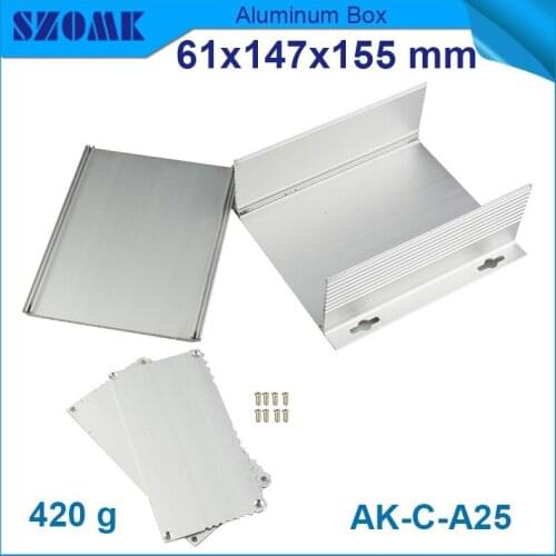 10 pcs/lot aluminium case 5 inch -wireless -bluetooth aluminum amplifier case sensor box 61(H)x147(W)x155(L) mm in silver color