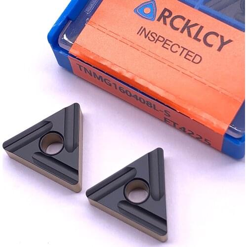 10pcs RCKLCY TNMG160408 L-S FT4225 External Turning Tool Carbide insert CNC blade carbide insert Machining Machining steel