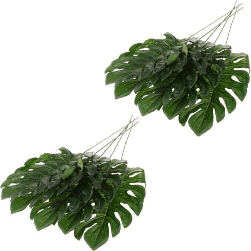 10x Large Palm Monstera Leaves Leaf Faux Leaf for Home Yard Wedding Decor