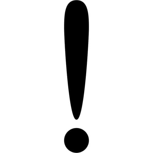 2.6X16.1CM Exclamation Point Personality Bumper Tail Decoration Car Sticker Decals