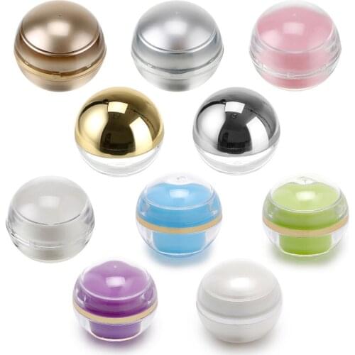 2PCS 5g Refillable Bottles Plastic Empty Makeup Jar Pot Travel Face Cream/Lotion/Cosmetic Container For NAIL ART Makeup