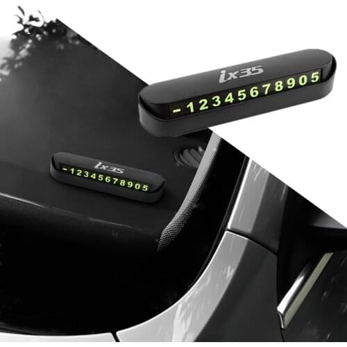 1pcs Car Temporary Parking Card Phone Number Card Plate Sticker for Hyundai ix35 Accessories Car Styling